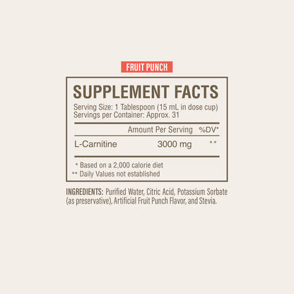 L-Carnitina 3000<br> Encendedor de metabolismo no estimulante